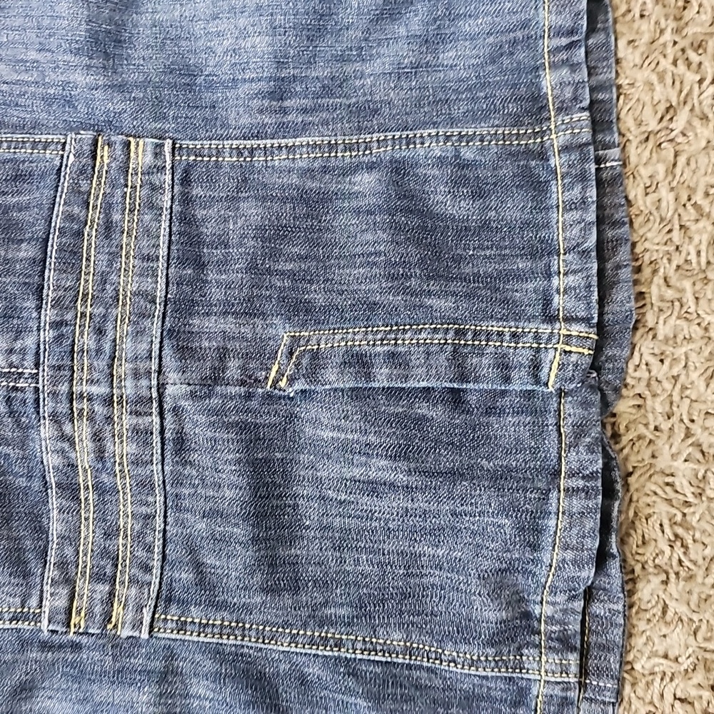 DKNY Jeans Denim Jacket Two Button Blazer Large Blue - Picture 7 of 8